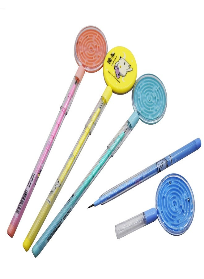 Asera أقلام رصاص أسيرا بوليت، قلم رصاص قابل للدفع مع لعبة كرة متاهة، أقلام رصاص لا تحتاج إلى بري للأطفال، هدية مثالية لحفلات كانجاك نافراتري، ديوالي، وأعياد الميلاد (مجموعة من 16 قلمًا). - Image 2